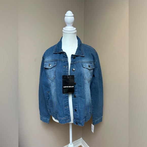 NWT Moto Gear Denim Jacket - Picture 4 of 8